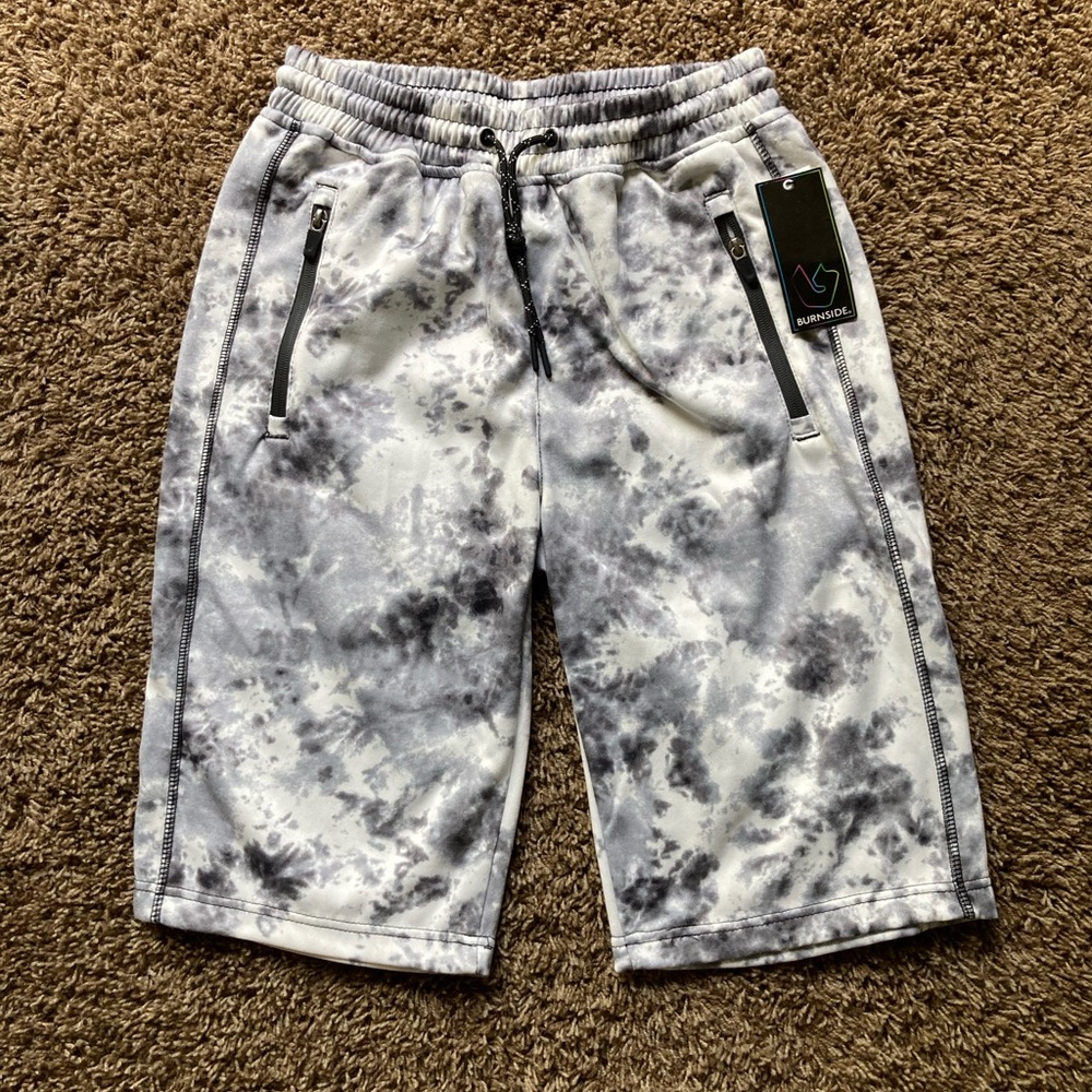 Burnside Mens Grey Tie Dye Shorts
